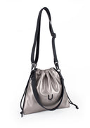 SOFT BAG MINI /  borsa con coulisse / silver