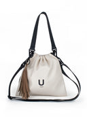 CHARM / pendente frange / marrone