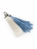 CHARM / pendente frange /  light blue