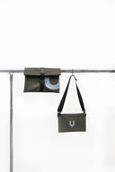 KIT BUSINESS / POCHETTE LARGE + POCHETTE medium + TRACOLLA/ green