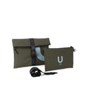 KIT BUSINESS / POCHETTE LARGE + POCHETTE medium + TRACOLLA/ green